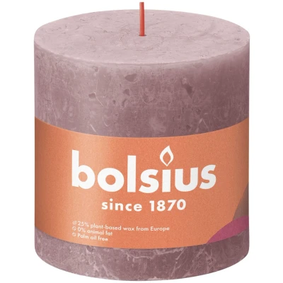Afbeelding van Bolsius kaars rustiek Ash Rose 100/100 mm