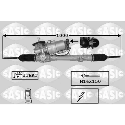 Afbeelding van SASIC 7170057 Stuurhuis Electrisch Met axiale koppeling, zonder kogelgewrichten PEUGEOT: 207 Hatchback