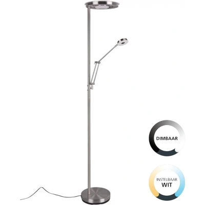 Afbeelding van TRIO Barrie Vloerlamp Nikkel mat