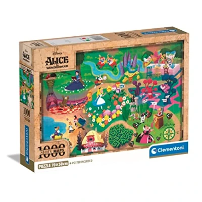 Afbeelding van Clementoni Disney Alice in Wonderland Legpuzzel 1000 stukjes 70x50 cm Voor Volwassenen en Kinderen vanaf 14 jaar
