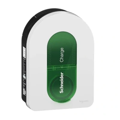 Afbeelding van Schneider Electric Wallbox Charge laadzuil voor elektrische auto&#039;s, T2 6 mA stopcontact, app bediening, binnen en buiten, wit