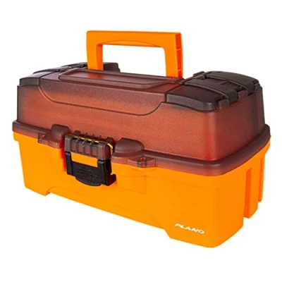 Afbeelding van Plano Viskist 2 Lade Smoke &amp; Oranje Viskoffer Tacklebox
