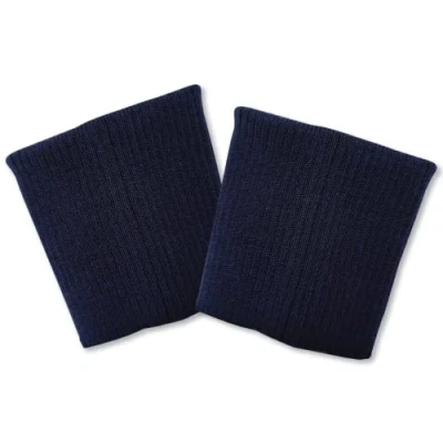 Afbeelding van Gebreide manchetten, reservewol, 1 paar (donkerblauw)