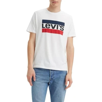 Image de Levi&#039;s T shirt à logo graphique pour homme, blanc, XXS