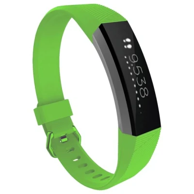 Afbeelding van FitBit Alta HR siliconen bandje met gesp Maat: Large Groen