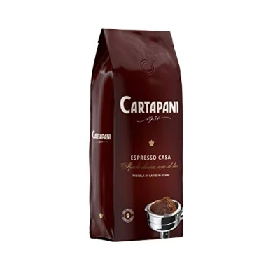 Image de Café Cartapani, ESPRESSO CASA en grains, mélange de cafés fins Arabica et Robusta, pour machine à café, paquet 1 kg