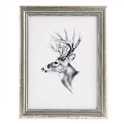 Afbeelding van WOLTU BRU9894sb Fotolijst van hout met glasplaat, 21 x 29,7 cm, A4 zilverkleurig