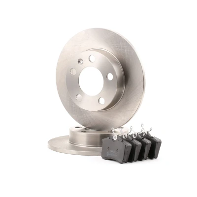 Afbeelding van MAPCO 47858 Remblokken en remschijven Achteras volledig Excl. slijtage waarschuwingscontact VOLKSWAGEN: Golf 4, Polo V Hatchback, IV Hatchback