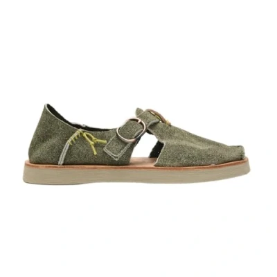 Afbeelding van Satorisan Benirras Microperforated Plat Sandalen Unisex Kleur Celery Maat 36