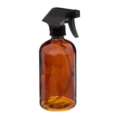 Afbeelding van 5Five Plantenspuit met een inhoud van 450 ml glas transparant bruin verstuiver kop 21 cm