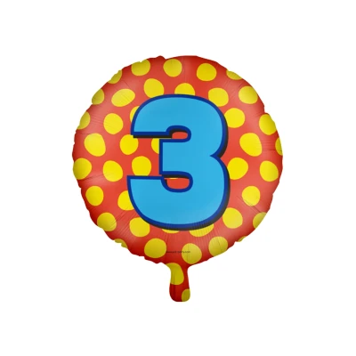 Image de Helium Balloon 3 ans Partie 45 cm
