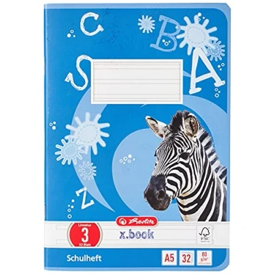 Afbeelding van Herlitz Schrift, A5, liniatuur 03, houtvrij papier, gelinieerd, 80 g/m², 32 vellen, wit