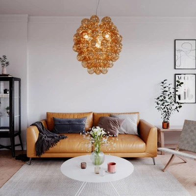 Afbeelding van By Rydéns Deluxe glazen hanglamp Ø 64 cm