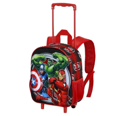 Afbeelding van Karactermania Marvel The Avengers Almachtig Kleine 3D Rugzak met Wielen Trolley Reistas Rood
