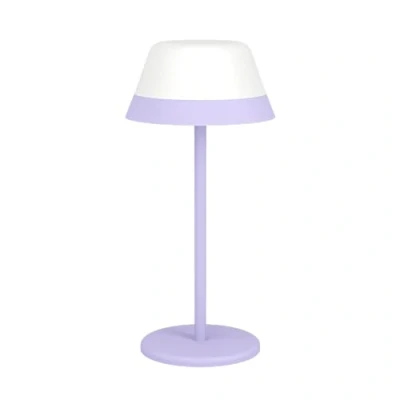 Afbeelding van EGLO Meggiano Tafellamp Aanraakdimmer Draadloos 32 cm Lila/Wit Instelbaar RGB &amp; wit licht Oplaadbaar Buiten en Binnen