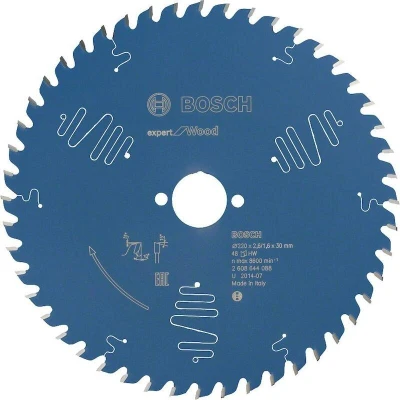 Image de BOSCH 2608644088 lame de scie circulaire Expert pour le bois, 220 x 30 2.6 mm, 48T