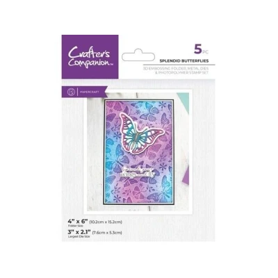 Afbeelding van CC 3D Embossingfolder/Snijmal/Clearstamp Splendid Butterflies