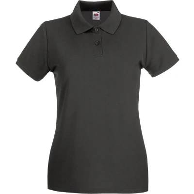 Afbeelding van Fruit Of The Loom Dames Fit Premium Poloshirt Met Korte Mouwen (Licht Graphite) Maat XL