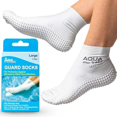 Afbeelding van Aqua Zwemsokken ter bescherming tegen wratten, Beige