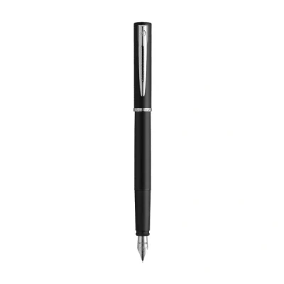 Image de WATERMAN Allure Stylo plume, laque noire satinée, plume fine, cartouche encre bleu, Coffret cadeau