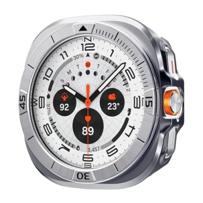 Afbeelding van Spigen Bezel Tune Pro Styling brillenring, compatibel met Samsung Galaxy Watch Ultra 47 mm (2024), lunette, plakband, zilverkleurig