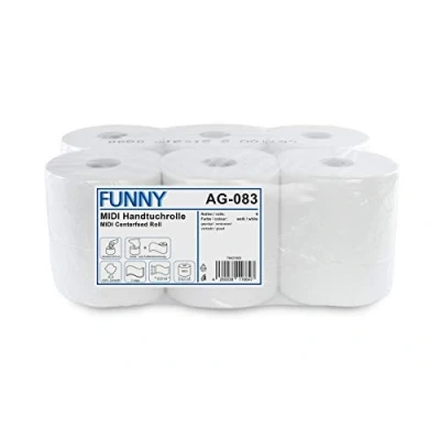 Image de Funny Lot de 6 rouleaux papier essuie mains double épaisseur Pour l&#039;intérieur et l&#039;extérieur 450 feuilles 20 cm