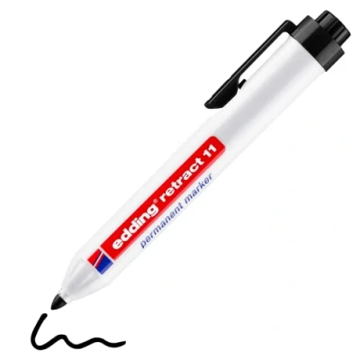 Afbeelding van Edding Retract 11 Permanent Marker Blister van 1 Zwart
