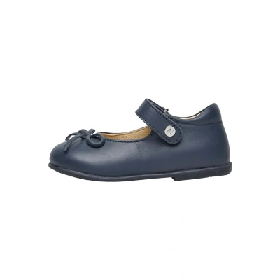 Afbeelding van Naturino Ballet Ballerina&#039;s met enkelbandjes voor kinderen, Maat: 25, Blau beige Leer