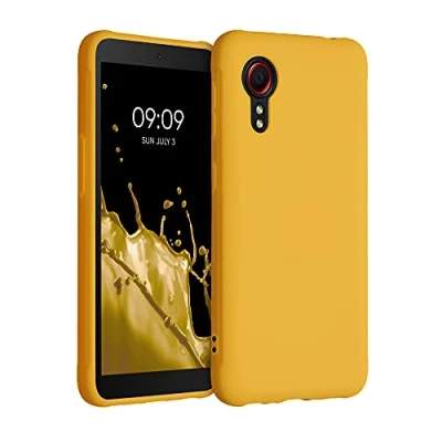 Afbeelding van kwmobile telefoonhoesje geschikt voor Samsung Galaxy Xcover 5 Hoesje smartphone Back cover in honinggeel