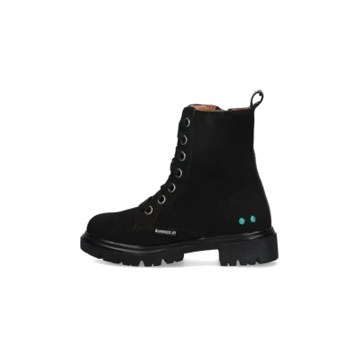 Afbeelding van BunniesJR 225884 989 Meisjes Biker Boots Zwart Suède Veters