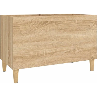 Afbeelding van Platenkast 74,5x38x48 cm bewerkt hout sonoma eikenkleurig