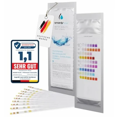Afbeelding van smardy set 10x Water test strips 9in1 voor drinkwater, Aquarium sneltest, gemakkelijke controle van de waterkwaliteit