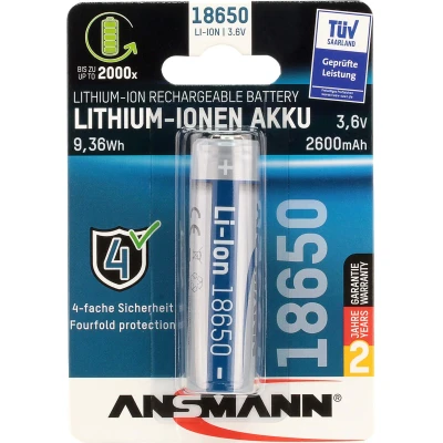 Afbeelding van Ansmann Batt 18650 3.7V 2600Ma
