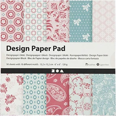 Afbeelding van Creativ Company Design Papierblok Roze, 50 Vellen