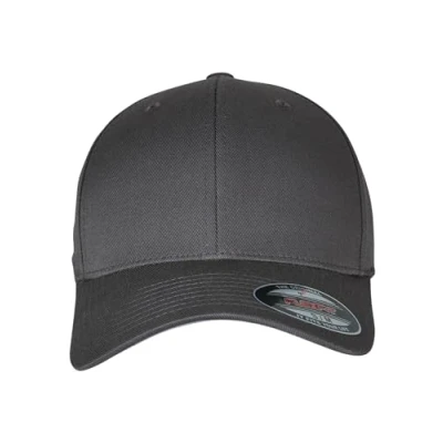 Image de Flexfit Casquette de baseball unisexe Wooly Combed, Gris foncé, S M