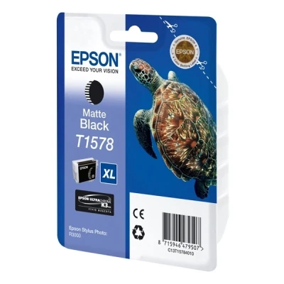 Image de Cartouche d&#039;encre Epson T1578 XL Tortue Noir Mat