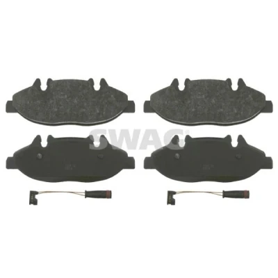 Afbeelding van SWAG 10 91 6487 Remblokkenset Vooras Incl. slijtage waarschuwingscontact MERCEDES BENZ: Viano, Vito Mixto, Minibus