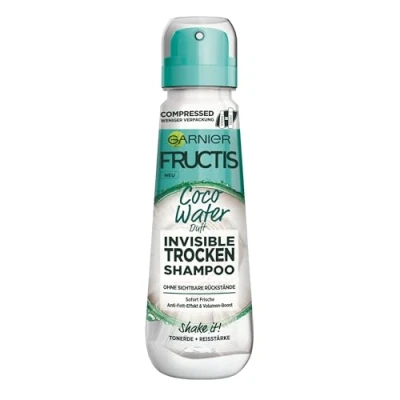 Image de Garnier Shampooing sec Invisible, anti plaque, cheveux gras avec boost, parfum frais de coco, eau fructis, 100 ml