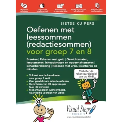Afbeelding van Oefenen met leessommen (redactiesommen) voor groep 7 en 8