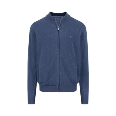 Image de FYNCH HATTON Cardigan en coton avec col montant, Nuit, M
