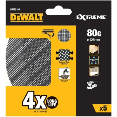 Afbeelding van DeWALT DTM3103 Mesh Schuurgaas ø 125mm K80 VE=5
