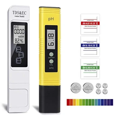 Afbeelding van GuDoQi Digitale PH tester, TDS, waterkwaliteitstester, resolutie 0,01 TDS EC 4 in 1 temperatuur, met kalibratiepoeder, voor zwembad, aquarium, drinkwater, omgekeerd osmose systeem