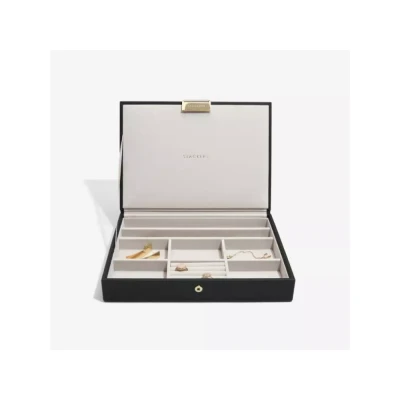 Afbeelding van Stackers Black Classic Medium Jewellery Box Lid
