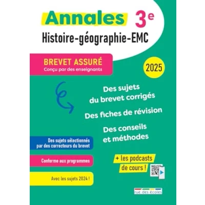 Afbeelding van ANNALES BREVET HISTOIRE GEOGRAPHIE 3E