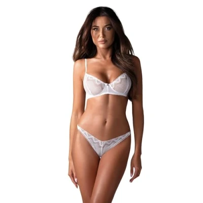 Afbeelding van Obsessive Alissium 2 pcs set White XS/S