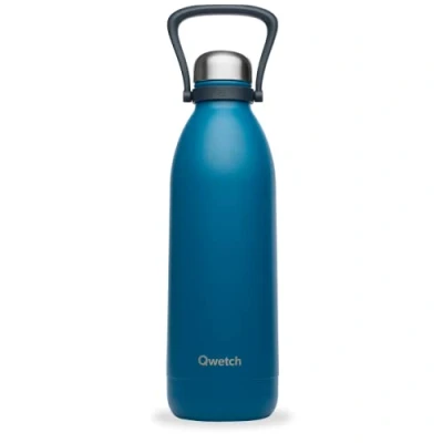 Afbeelding van Qwetch Grote thermosfles Pop oranje 1,5 liter 48 uur koud en 16 warm Waterdicht BPA vrij Roestvrijstalen drinkfles met draaggreep