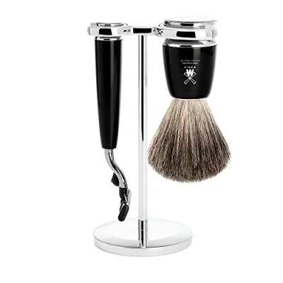 Afbeelding van Muhle scheerset RYTMO S81M226M3 Dassenhaar Mach3 Zwart