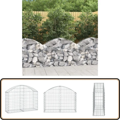 Afbeelding van Schanskorf gewelfd 100x30x60/80 cm gegalvaniseerd ijzer