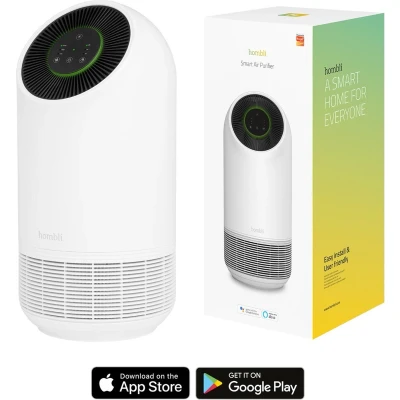 Afbeelding van Hombli Smart Air Purifier Luchtreiniger HEPA 13 Filter en Actieve Koolstoffilter Wifi Bediening via App Spraakbesturing met Google, Alexa Siri