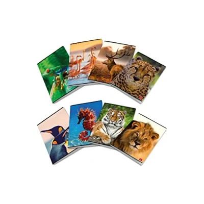 Afbeelding van Pigna ANIMAL 10 stuks A4 0Q notitieboek met rand, 5 mm